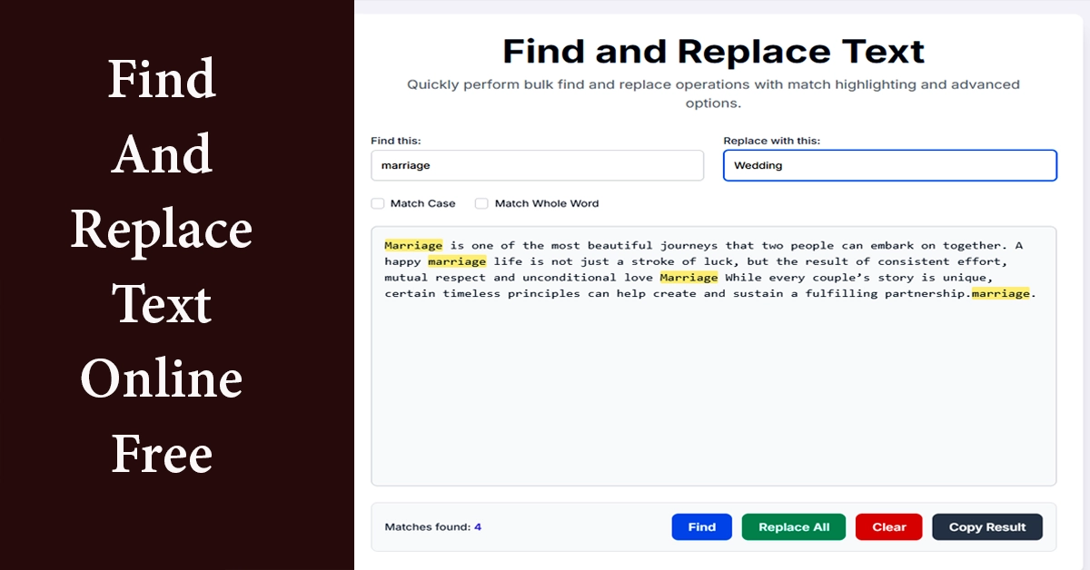 find and replace text online free