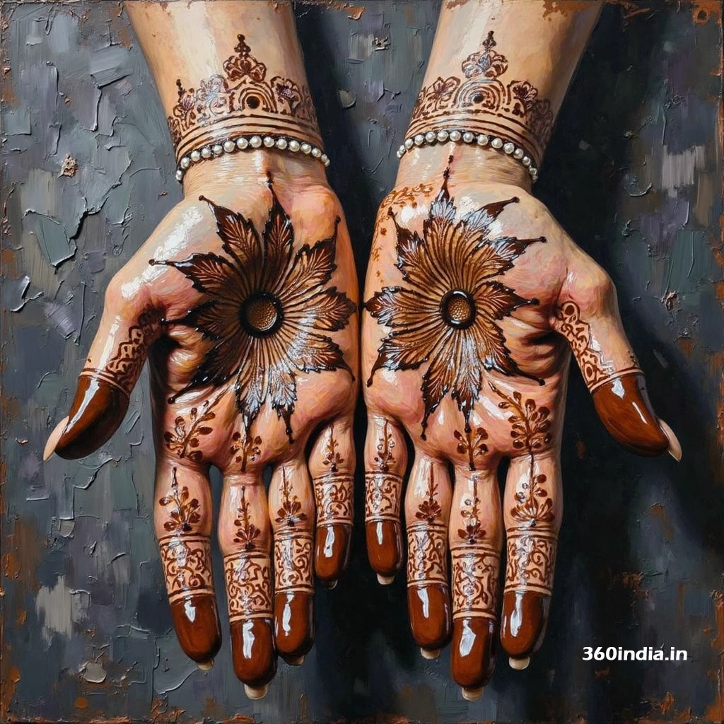 Heavy mehndi design